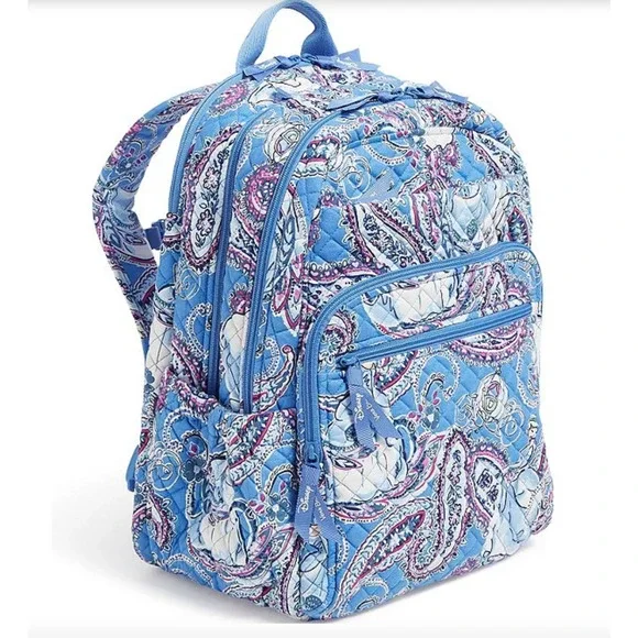 NWT Vera Bradley Disney Cinderella Paisley XL Campus Backpack display picture 2